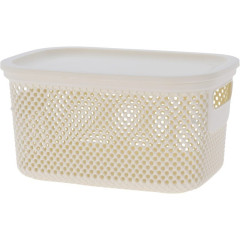 EXCELLENT HOUSEWARE Úložný koš s víkem 3,5 l béžová KO-027000180bezo