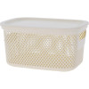 EXCELLENT HOUSEWARE Úložný koš s víkem 3,5 l béžová KO-027000180bezo
