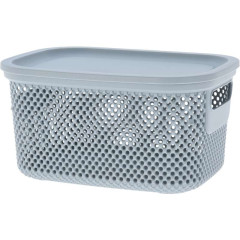EXCELLENT HOUSEWARE Úložný koš s víkem 3,5 l šedá KO-027000180seda