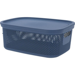 EXCELLENT HOUSEWARE Úložný koš s víkem 12 l modrá KO-027000200modr