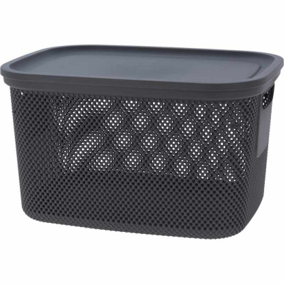 EXCELLENT HOUSEWARE Úložný koš s víkem 18 l černá KO-027000210cern