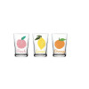 EXCELLENT HOUSEWARE Sklenice 300 ml sada 3 ks růžová Peach KO-170488900ruzo