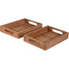 EXCELLENT HOUSEWARE Sada servírovacích podnosů 3 ks teak KO-J11301330