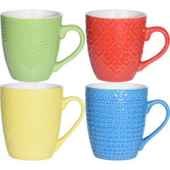 EXCELLENT HOUSEWARE Hrnek sada 4 ks porcelánový 240 ml KO-Q96000080