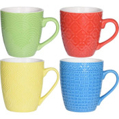 EXCELLENT HOUSEWARE Hrnek sada 4 ks porcelánový 240 ml KO-Q96000080