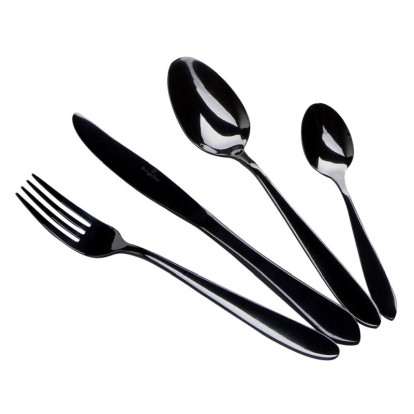 BERLINGERHAUS Sada příborů 24 ks Matte Black Collection BH-3077
