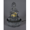 Fontána pokojová s LED osvětlením 29 cm Budha šedá