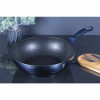 BERLINGERHAUS Pánev WOK s mramorovým povrchem 30 cm Aquamarine Metallic Line BH-6114