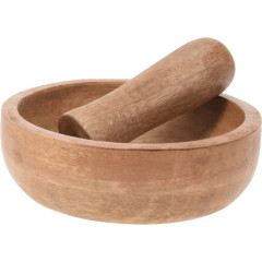 EXCELLENT HOUSEWARE Hmoždíř s tloučkem mangové dřevo 15 x 15 x 5 cm KO-A65005530