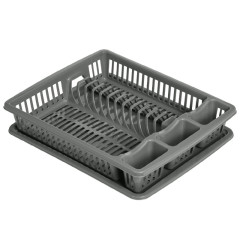 EXCELLENT HOUSEWARE Odkapávač na nádobí plast 46 x 36,5 x 8 cm šedá KO-024001700seda