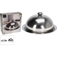 EXCELLENT HOUSEWARE Servírovací podnos s víkem pr. 24 cm nerez KO-A12900000
