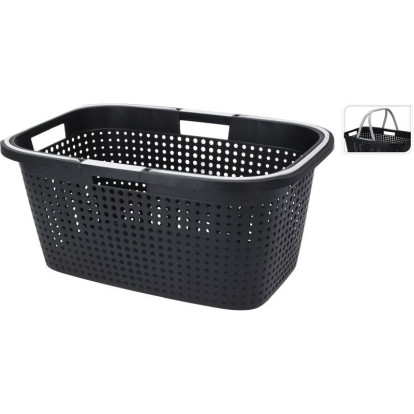 EXCELLENT HOUSEWARE Koš na prádlo s rukojetí 35 l černá KO-Y54500460