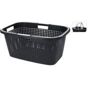EXCELLENT HOUSEWARE Koš na prádlo s rukojetí 35 l černá KO-Y54500460