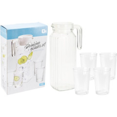 EXCELLENT HOUSEWARE Sada sklenic s karafou na limonádu skleněná 5 ks KO-YE9000500