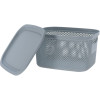 EXCELLENT HOUSEWARE Úložný plastový koš s víkem 6 litrů modrá KO-027000190modr