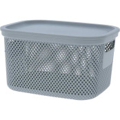 EXCELLENT HOUSEWARE Úložný plastový koš s víkem 6 litrů šedá KO-027000190seda