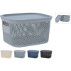 EXCELLENT HOUSEWARE Úložný plastový koš s víkem 6 litrů šedá KO-027000190seda