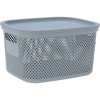 EXCELLENT HOUSEWARE Úložný plastový koš s víkem 6 litrů šedá KO-027000190seda