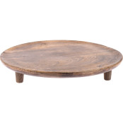 EXCELLENT HOUSEWARE Kulatý dřevěný podnos s třemi nožkami 37 cm KO-A54040110