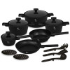 BERLINGERHAUS Sada nádobí s titanovým povrchem 15 ks Matte Black Collection BH-8198