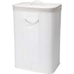 EXCELLENT HOUSEWARE Koš na prádlo bambus 40x30x60 cm bílá KO-KR9000040