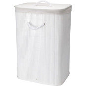 EXCELLENT HOUSEWARE Koš na prádlo bambus 40x30x60 cm bílá KO-KR9000040