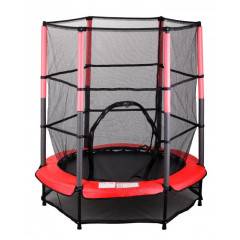 Dětská skákací trampolína SEDCO 139 cm s ochrannou sítí - červená