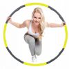 Masážní gymnastický kruh Hula Hoop je efektivní cvičební pomůcka pro tvarování těla a odstranění přebytečných kilogramů. Masážní výstupky příznivně ovlivňují fukci kyčlí, kříže a oblasti celé páteře. 